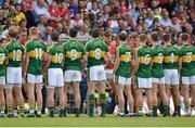 5 July 2015; The Kerry and Cork players shake hands ahead of the game. Munster GAA Football Senior Championship Final, Kerry v Cork. Fitzgerald Stadium, Killarney, Co. Kerry. Picture credit: Brendan Moran / SPORTSFILE