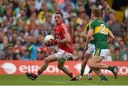 5 July 2015; Donncha O'Connor, Cork, in action against Fionn Fitzgerald, Kerry. Munster GAA Football Senior Championship Final, Kerry v Cork. Fitzgerald Stadium, Killarney, Co. Kerry. Picture credit: Brendan Moran / SPORTSFILE