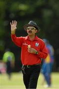 10 July 2015; Umpire Anil Chaudhary. ICC World Twenty20 Qualifier 2015, Ireland v Namibia. Stormont, Belfast. Picture credit: Oliver McVeigh / ICC / SPORTSFILE