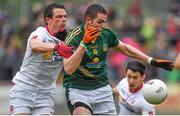 11 July 2015; Bryan Menton, Meath, in action against Aidan McCrory, Tyrone. GAA Football All-Ireland Senior Championship, Round 2B, Tyrone v Meath, Healy Park, Omagh, Co. Tyrone. Photo by Sportsfile