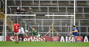 11 July 2015; Conor Sweeney, Tipperary, scores his side's second goal, from a penalty, past Louth goalkeeper Craig Lynch. GAA Football All-Ireland Senior Championship, Round 2B, Tipperary v Louth. Semple Stadium, Thurles, Co. Tipperary. Picture credit: Stephen McCarthy / SPORTSFILE