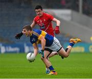 11 July 2015; Robbie Kiely, Tipperary, in action against Tommy Durnin, Louth. GAA Football All-Ireland Senior Championship, Round 2B, Tipperary v Louth, Semple Stadium, Thurles, Co. Tipperary. Picture credit: Ray McManus / SPORTSFILE