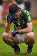 11 July 2015; A dejected Donal Keoghan, Meath, after the game. GAA Football All-Ireland Senior Championship, Round 2B, Tyrone v Meath, Healy Park, Omagh, Co. Tyrone. Photo by Sportsfile