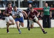 5 October 2008; Jim Kelly, Slaughtneil, in action against Niall McCusker, Ballinderry. Derry County Senior Football Final, Slaughtneil v Ballinderry, Celtic Park, Derry. Picture credit: Oliver McVeigh / SPORTSFILE