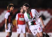 6 October 2008; Daryl Fordyce, Glentoran, celebrates after scoring his side's first goal. Setanta Sports Cup, Group Two, Glentoran v St Patrick's Athletic. The Oval, Belfast, Co. Antrim. Photo by Sportsfile