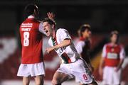 6 October 2008; Daryl Fordyce, Glentoran, celebrates after scoring his side's first goal. Setanta Sports Cup, Group Two, Glentoran v St Patrick's Athletic. The Oval, Belfast, Co. Antrim. Photo by Sportsfile