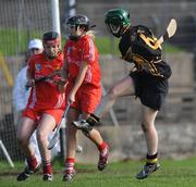 5 October 2008; Collette Dormer, Kilkenny, shoots to score the winning goal in the dying moments of the match. Gala All-Ireland Intermediate Championship Final, Cork v Kilkenny, McDonagh Park, Nenagh, Co.Tipperary. Picture credit: Brian Lawless / SPORTSFILE