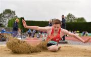 11 July 2015; Josh Armstrong, City of Lisburn A.C., Co. Antrim, competing in the Boys U17 Triple Jump at the GloHealth Juvenile Track and Field Championships. Harriers Stadium, Tullamore, Co. Offaly. Picture credit: Sam Barnes / SPORTSFILE
