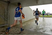 11 July 2015; Longford players on their way out to the pitch for the start of the game. GAA Football All-Ireland Senior Championship, Round 3A, Longford v Kildare, Cusack Park, Mullingar, Co. Westmeath. Picture credit: Matt Browne / SPORTSFILE