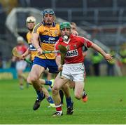 11 July 2015; Daniel Kearney, Cork, in action against David McInerney, Clare. GAA Hurling All-Ireland Senior Championship, Round 2, Clare v Cork, Semple Stadium, Thurles, Co. Tipperary. Picture credit: Ray McManus / SPORTSFILE