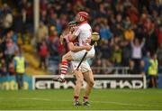 11 July 2015; Mark Ellis, left, and Cork goalkeeper Anthony Nash celebrates their side's victory. GAA Hurling All-Ireland Senior Championship, Round 2, Clare v Cork. Semple Stadium, Thurles, Co. Tipperary. Picture credit: Stephen McCarthy / SPORTSFILE