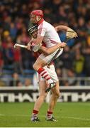 11 July 2015; Mark Ellis, left, and Cork goalkeeper Anthony Nash celebrates their side's victory. GAA Hurling All-Ireland Senior Championship, Round 2, Clare v Cork. Semple Stadium, Thurles, Co. Tipperary. Picture credit: Stephen McCarthy / SPORTSFILE