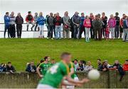 27 June 2015; Spectators look on as Leitrim players warm-up before the game. GAA Football All-Ireland Senior Championship, Round 1B, Louth v Leitrim. County Grounds, Drogheda, Co. Louth. Picture credit: Piaras Ó Mídheach / SPORTSFILE