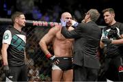 11 July 2015; Cathal Pendred after his Welterweight bout with John Howard. UFC 189 - Undercard. MGM Grand Garden Arena, Las Vegas, USA. Picture credit: Esther Lin / SPORTSFILE