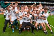 12 July 2015; The Kildare team celebrate after the game. Electric Ireland Leinster GAA Football Minor Championship Final, Longford v Kildare, Croke Park, Dublin. Picture credit: Brendan Moran / SPORTSFILE