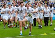 12 July 2015; Kildare teammates Darren Lawlor, with cup, and Kevin O'Callaghan, make their rounds after the win. Electric Ireland Leinster GAA Football Minor Championship Final, Longford v Kildare, Croke Park, Dublin. Picture credit: Cody Glenn / SPORTSFILE