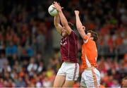 12 July 2015; Damien Comer, Galway, in action against Charlie Vernon, Armagh. GAA Football All-Ireland Senior Championship, Round 2B, Armagh v Galway, Athletic Grounds, Armagh. Picture credit: Matt Browne / SPORTSFILE