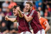 12 July 2015; Damien Comer, Galway, celebrates after scoring the first goal against Armagh with team-mate Michael Lundy. GAA Football All-Ireland Senior Championship, Round 2B, Armagh v Galway, Athletic Grounds, Armagh. Picture credit: Matt Browne / SPORTSFILE