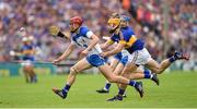 12 July 2015; Eddie Barrett, Waterford, in action against Kieran Bergin, Tipperary. Munster GAA Hurling Senior Championship Final, Tipperary v Waterford. Semple Stadium, Thurles, Co. Tipperary. Picture credit: Stephen McCarthy / SPORTSFILE