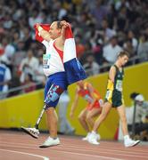 10 September 2008; Croatia's Darko Kralj celebrates after winning the Men's Shot Putt - F42. Beijing Paralympic Games 2008, Men's Shot Putt - F42, National Stadium, Olympic Green, Beijing, China. Picture credit: Brian Lawless / SPORTSFILE