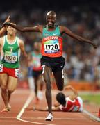 10 September 2008; Kenya's Abraham Cheruiyot celebrates winning the Men's 1500m - T46. Beijing Paralympic Games 2008, Men's 1500m - T46, National Stadium, Olympic Green, Beijing, China. Picture credit: Brian Lawless / SPORTSFILE