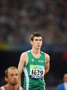 10 September 2008; Ireland's Michael McKillop, from Glengormley, Co. Antrim, awaits the start of the race. McKillop won Gold in the Men's 800m - T37 in a World Record Time of 1:59.39. Beijing Paralympic Games 2008, Men's 800m - T37, National Stadium, Olympic Green, Beijing, China. Picture credit: Brian Lawless / SPORTSFILE