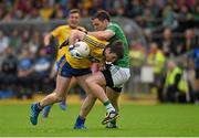 12 July 2015; Cathal Cregg, Roscommon, in action against Richard O'Callaghan, Fermamagh. GAA Football All-Ireland Senior Championship, Round 3A, Fermamagh v Roscommon, Brewster Park, Fermanagh. Photo by Sportsfile
