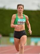 12 July 2015; Sophie Becker, St Joseph's A.C., Co. Kilkenny competing in the Girls U19 200m at the GloHealth Juvenile Track and Field Championships. Harriers Stadium, Tullamore, Co. Offaly. Picture credit: Sam Barnes / SPORTSFILE