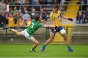 12 July 2015; Enda Smith, Roscommon, in action against Tiarnan Daly, Fermamagh. GAA Football All-Ireland Senior Championship, Round 3A, Fermamagh v Roscommon, Brewster Park, Fermanagh. Photo by Sportsfile
