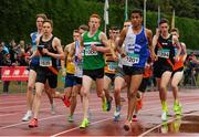 12 July 2015; A general view of the action during the Boys U19 1500m at the GloHealth Juvenile Track and Field Championships. Harriers Stadium, Tullamore, Co. Offaly. Picture credit: Sam Barnes / SPORTSFILE