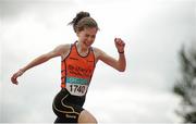 12 July 2015; Niamh Foley, St Mary's A.C., Co. Limerick winning the Girls U14 200m Final at the GloHealth Juvenile Track and Field Championships. Harriers Stadium, Tullamore, Co. Offaly. Picture credit: Sam Barnes / SPORTSFILE