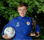 13 July 2015; Chris Forrester, St. Patrick's Athletic, who was named the SSE Airtricity Player of the Month Award for June 2015. Alsaa Sports Complex, Old Airport Road, Dublin. Picture credit: Piaras Ó Mídheach / SPORTSFILE