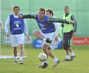 13 October 2008; Republic of Ireland's Glenn Whelan in action against team-mate Aiden McGeady during squad training. Gannon Park, Malahide, Co. Dublin. Picture credit: David Maher / SPORTSFILE
