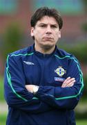 14 October 2008; Northern Ireland U17 Assistant Manager, Pascal Vaudequin, watches the Senior squad training. Greenmount College, Belfast, Co. Antrim. Picture credit: Oliver McVeigh / SPORTSFILE