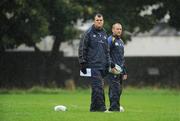14 October 2008; Leinster head coach Michael Cheika with Chris Whitaker, right, during squad training. David Lloyd Riverview, Clonskeagh, Co. Dublin. Picture credit: Pat Murphy / SPORTSFILE