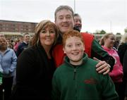 12 October 2008; Rathdowney/Errill manager Paul Murphy with his wife Geraldine and son Dylan. Laois County Senior Hurling Final, O'Moore Park, Portlaoise, Co. Laois. Picture credit: Stephen McCarthy / SPORTSFILE