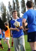 12 October 2008; RAZOR SHARP SKILLS: Irish rugby legend Brian O’Driscoll pulled on his Gillette jersey as he hosted the 2008 Gillette Fusion Rugby Coaching Clinic at Wanderers Rugby Club. The Clinic saw 45 lucky participants gather from all parts of the country to take part in an exclusive days’ coaching with the Irish Rugby Captain and Leinster star along with top Leinster coaches. To see all the action and top tips log on to www.gillettechampions.ie. Wanderers Rugby Club, Merrion Road, Ballsbridge, Dublin. Picture credit: Brian Lawless / SPORTSFILE