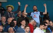 11 July 2015; Dublin supporters celebrate their side's victory. GAA Hurling All-Ireland Senior Championship, Round 2, Dublin v Limerick, Semple Stadium, Thurles, Co. Tipperary. Picture credit: Stephen McCarthy / SPORTSFILE