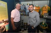 15 July 2015; Pictured at the launch of the GAA Dynasties exhibition at the GAA Museum are Dublin's Bernard Brogan Snr and his son Alan. The exhibition, housed on the ground floor of the GAA Museum, which runs until May 2016, is a celebration of the unique sporting achievements of some of the GAA’s most famous families and includes items from the Cannings, of Portumna, and Galway, the Kernans, of Crossmaglen and Armagh and the McHughs of Donegal. GAA Museum, Croke Park, Dublin. Picture credit: Stephen McCarthy / SPORTSFILE
