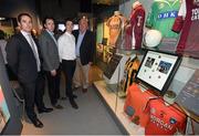 15 July 2015; Pictured at the launch of the GAA Dynasties exhibition at the GAA Museum are the Kernan family, from left, Aaron, Tony, Stephen and Joe. The exhibition, housed on the ground floor of the GAA Museum, which runs until May 2016, is a celebration of the unique sporting achievements of some of the GAA’s most famous families and includes items from the Cannings, of Portumna, and Galway, the Kernans, of Crossmaglen and Armagh and the McHughs of Donegal. GAA Museum, Croke Park, Dublin. Picture credit: Stephen McCarthy / SPORTSFILE