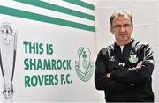 15 July 2015; Shamrock Rovers' manager Pat Fenlon during a media event ahead of their game Europa League game against Odds BK. Tallaght Stadium, Tallaght, Co. Dublin. Picture credit: Cody Glenn / SPORTSFILE