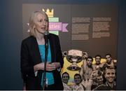 15 July 2015; Pictured at the launch of the GAA Dynasties exhibition at the GAA Museum is Joanne Clarke, Museum Curator. The exhibition, housed on the ground floor of the GAA Museum, which runs until May 2016, is a celebration of the unique sporting achievements of some of the GAA’s most famous families and includes items from the Cannings, of Portumna, and Galway, the Kernans, of Crossmaglen and Armagh and the McHughs of Donegal. GAA Museum, Croke Park, Dublin. Picture credit: Stephen McCarthy / SPORTSFILE