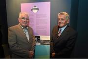 15 July 2015; Pictured at the launch of the GAA Dynasties exhibition at the GAA Museum are the Seamus and Michael Leahy's of Tipperary. The exhibition, housed on the ground floor of the GAA Museum, which runs until May 2016, is a celebration of the unique sporting achievements of some of the GAA’s most famous families and includes items from the Cannings, of Portumna, and Galway, the Kernans, of Crossmaglen and Armagh and the McHughs of Donegal. GAA Museum, Croke Park, Dublin. Picture credit: Stephen McCarthy / SPORTSFILE