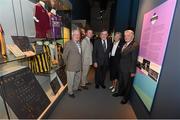 15 July 2015; Pictured at the launch of the GAA Dynasties exhibition at the GAA Museum are the Leahy's of Tipperary, from left, Seamus, Pat, Eamonn, Jean and Michael. The exhibition, housed on the ground floor of the GAA Museum, which runs until May 2016, is a celebration of the unique sporting achievements of some of the GAA’s most famous families and includes items from the Cannings, of Portumna, and Galway, the Kernans, of Crossmaglen and Armagh and the McHughs of Donegal. GAA Museum, Croke Park, Dublin. Picture credit: Stephen McCarthy / SPORTSFILE