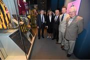 15 July 2015; Pictured at the launch of the GAA Dynasties exhibition at the GAA Museum are the Leahy's of Tipperary, from left, Eamonn, Jean, Michael, Pat and Seamus. The exhibition, housed on the ground floor of the GAA Museum, which runs until May 2016, is a celebration of the unique sporting achievements of some of the GAA’s most famous families and includes items from the Cannings, of Portumna, and Galway, the Kernans, of Crossmaglen and Armagh and the McHughs of Donegal. GAA Museum, Croke Park, Dublin. Picture credit: Stephen McCarthy / SPORTSFILE