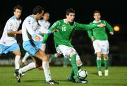 15 October 2008; Kyle Lafferty, Northern Ireland, in action against Alessandro Della Valle, San Marino. 2010 World Cup Qualifier, Northern Ireland v San Marino, Windsor Park, Belfast. Picture credit: Oliver McVeigh / SPORTSFILE