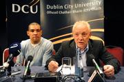 16 October 2008; Boxer Darren Sutherland at a press conference to announce details of his three-year contract with boxing promoter Frank Maloney and his professional debut in Dublin on Decemeber 18th. The Helix, Dublin City University, Dublin. Picture credit: Stephen McCarthy / SPORTSFILE