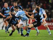 17 October 2008; Alan Kingsley, Garryowen, is tackled by Tadgh Bennett, right, and John O'Connor, Shannon. AIB League Division 1, Shannon v Garryowen, Thomond Park, Limerick. Picture credit: Matt Browne / SPORTSFILE