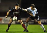 17 October 2008; Jason Byrne, Bohemians, in action against Mark McChrystal, Derry City. eircom League Premier Division, Bohemians v Derry City, Dalymount Park, Dublin. Picture credit: Brian Lawless / SPORTSFILE