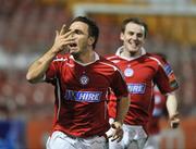 17 October 2008; David McGill, Shelbourne, celebrates after scoring his side's first goal. eircom League First Division, Shelbourne v Wexford Youths, Tolka Park, Dublin. Picture credit: David Maher / SPORTSFILE